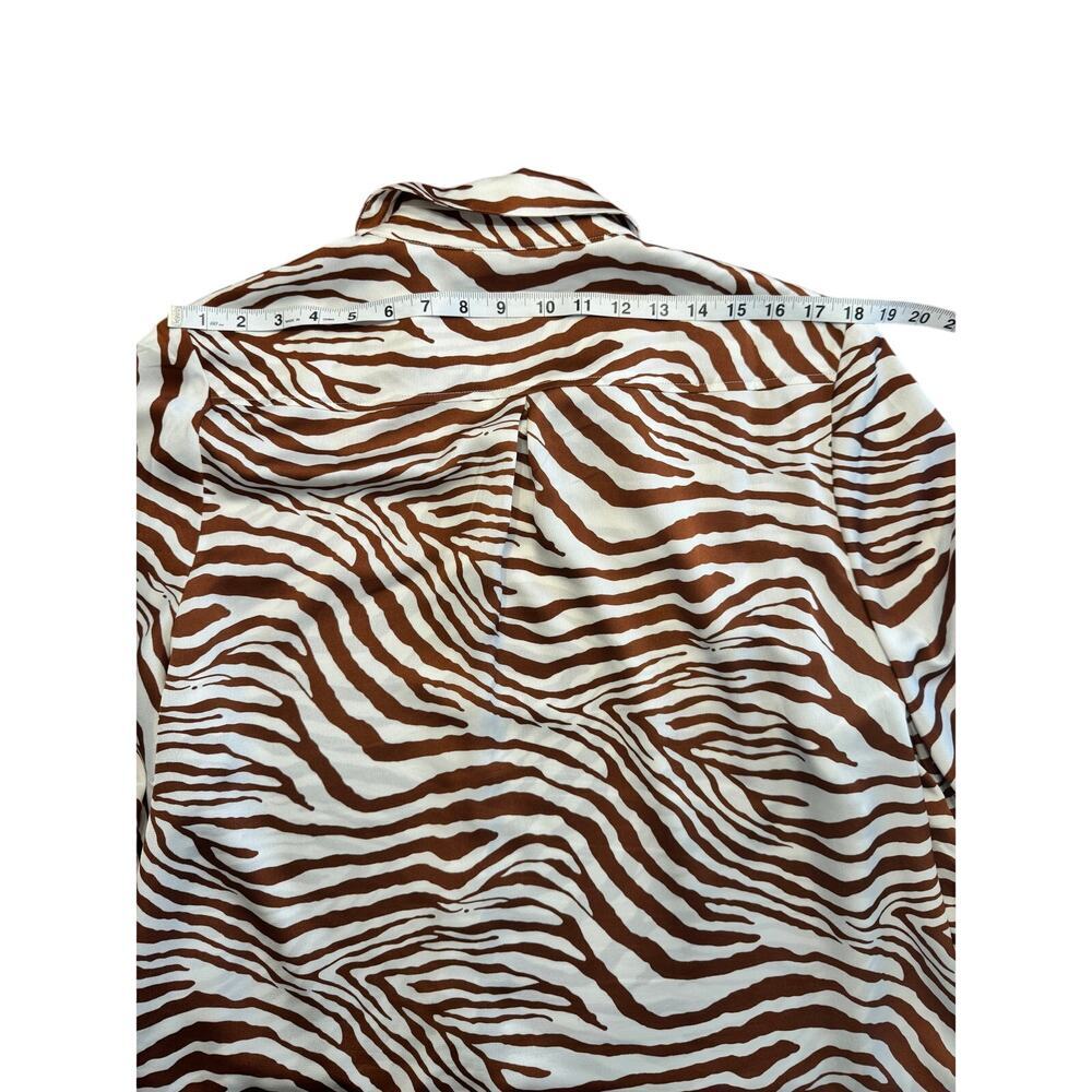 EVA FRANCO (Sold at Anthropologie) - Anita Zebra-Striped Button down in SZ (XL) - Picture 8 of 9